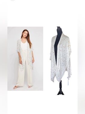 Gentle Fawn NWT bohemian casual cotton kimono wrap festival cardigan top size